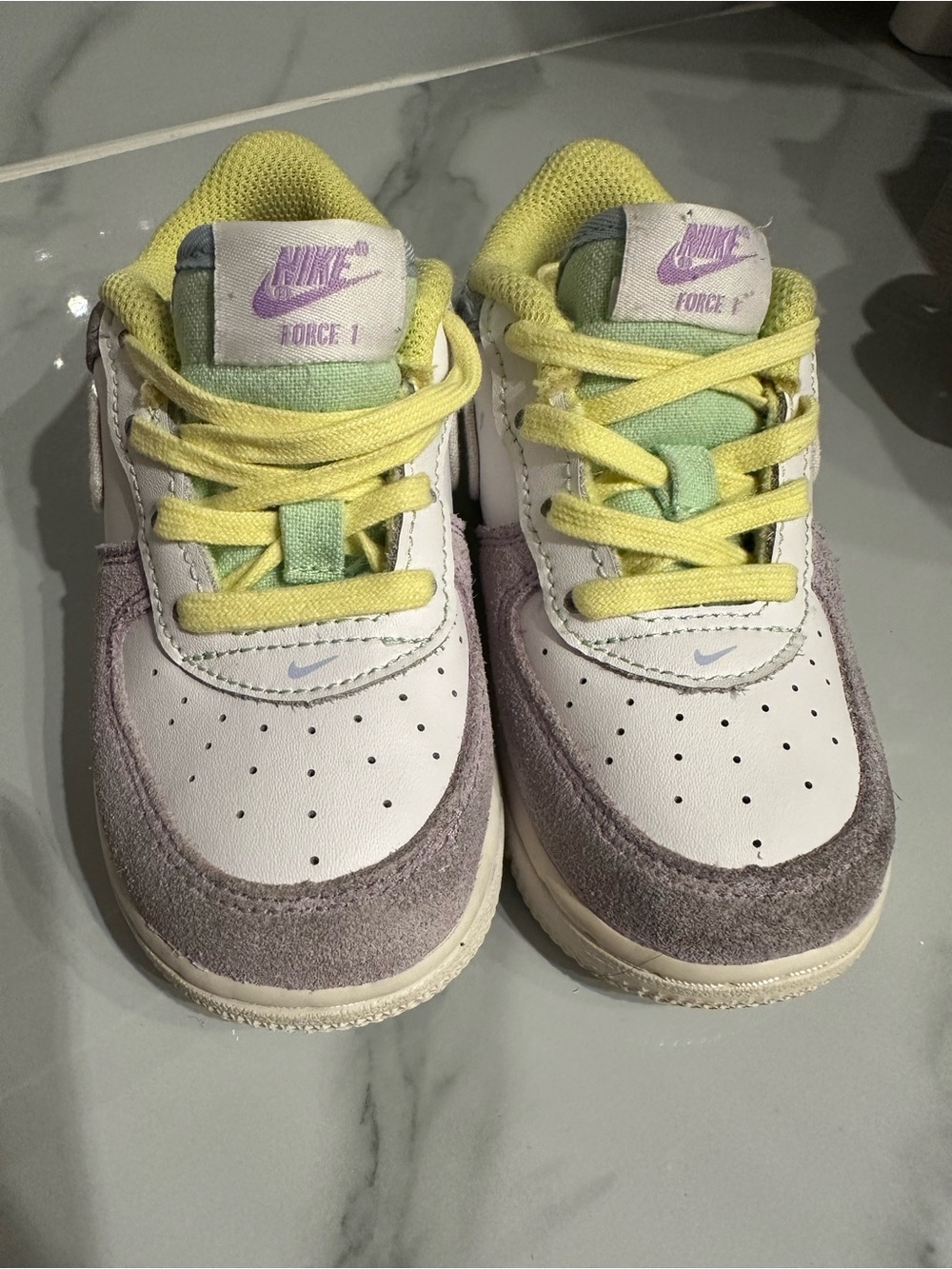Nike Kids Sneakers - White, Lavender & Yellow